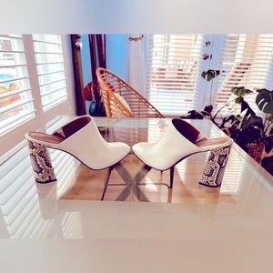 BCBGMaxAzria mules clog heels